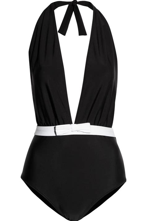 miu miu halterneck swimsuit|Miu Miu Bow.